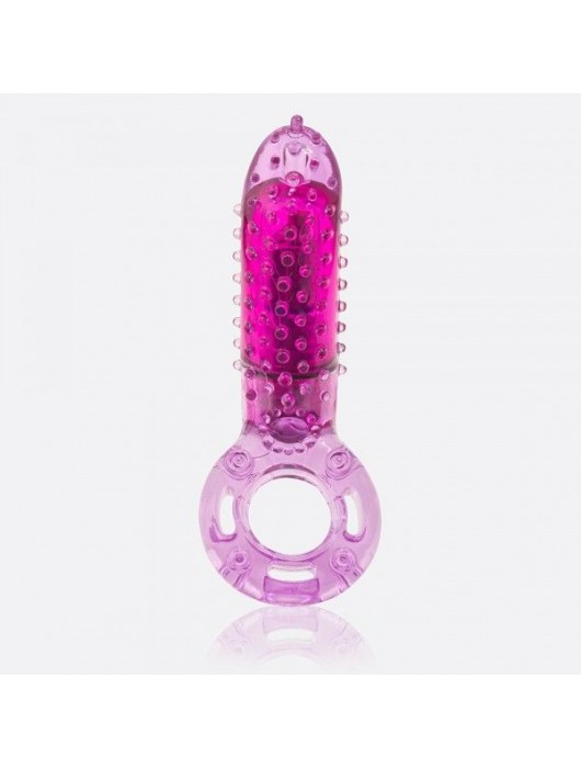 Фиолетовое эрекционное кольцо с вибрацией и пальчиком OYEAH PURPLE - Screaming O - в Ростове-на-Дону купить с доставкой