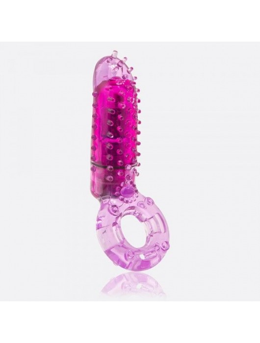 Фиолетовое эрекционное кольцо с вибрацией и пальчиком OYEAH PURPLE - Screaming O - в Ростове-на-Дону купить с доставкой