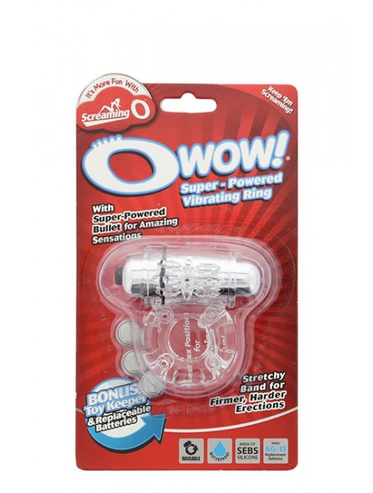 Прозрачное эрекционное виброкольцо OWOW CLEAR - Screaming O - в Ростове-на-Дону купить с доставкой