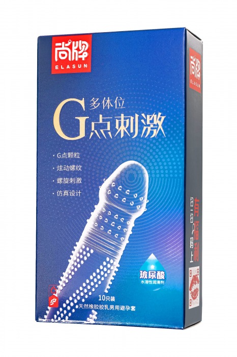 Ультратонкие презервативы Elasun G-spot stimulation с ребрами и точками - 10 шт. - Elasun - купить с доставкой в Ростове-на-Дону