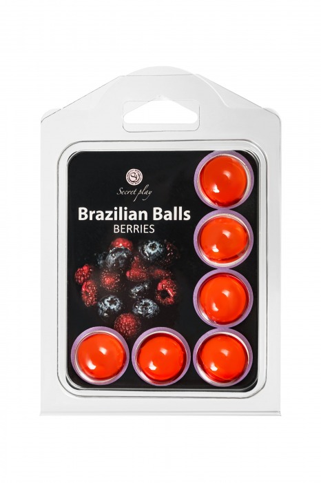 Набор из 6 шариков с массажным маслом Brazilian Balls с ароматом ягод - Secret Play - купить с доставкой в Ростове-на-Дону