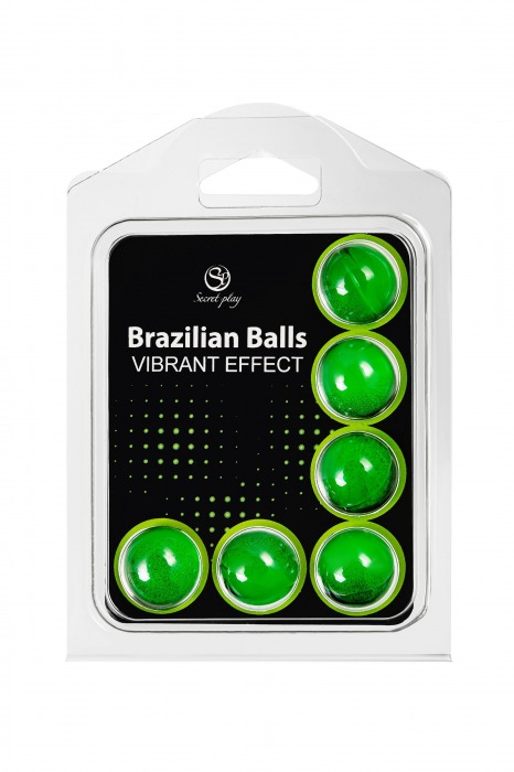 Набор из 6 шариков с массажным маслом Brazilian Balls с эффектом вибрации - Secret Play - купить с доставкой в Ростове-на-Дону