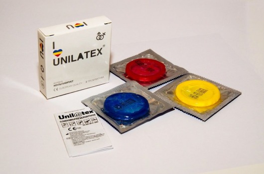 Разноцветные ароматизированные презервативы Unilatex Multifruits - 3 шт. - Unilatex - купить с доставкой в Ростове-на-Дону
