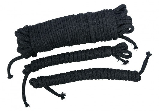 Чёрные хлопковые верёвки для бондажа - Orion - купить с доставкой в Ростове-на-Дону