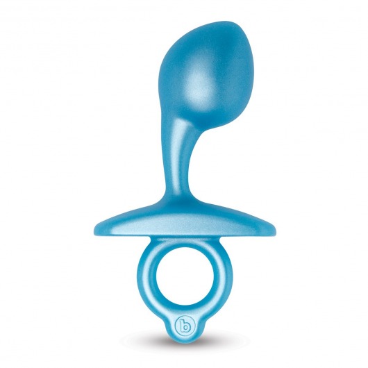 Голубая анальная пробка для массажа простаты Bulb Silicone Prostate Plug - 10,7 см. - b-Vibe - в Ростове-на-Дону купить с доставкой