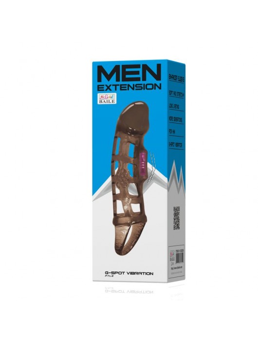 Дымчатая вибронасадка на пенис с подхватом - Baile - в Ростове-на-Дону купить с доставкой