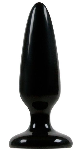 Малая чёрная анальная пробка Jelly Rancher Pleasure Plug Small - 10,2 см. - NS Novelties