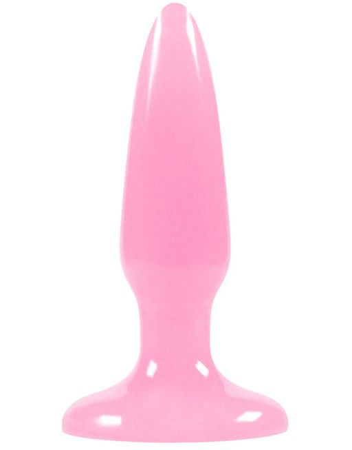 Розовая, светящаяся в темноте анальная пробка Firefly Pleasure Plug Mini Pink - 8,1 см. - NS Novelties