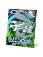 Презерватив Sagami Xtreme Mint с ароматом мяты - 1 шт. - Sagami - купить с доставкой в Ростове-на-Дону