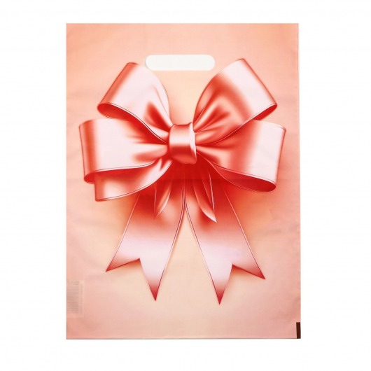 Пакет с принтом в виде банта с вырубной ручкой (30х40 см) - Сима-Ленд - купить с доставкой в Ростове-на-Дону