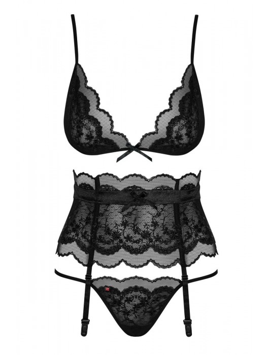 Элегантный комплект с кружевом Kisselent set - Obsessive купить с доставкой