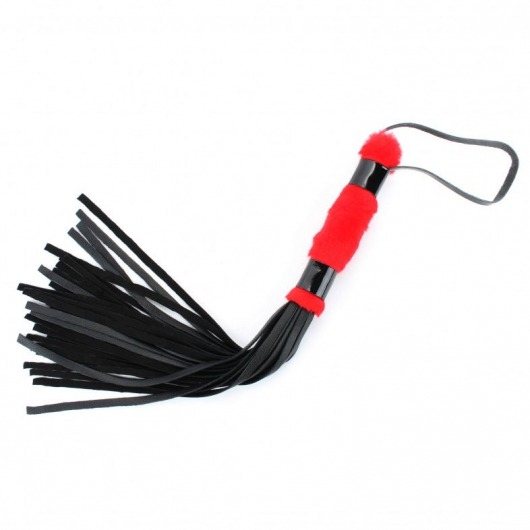 Нежная плеть с красным мехом BDSM Light - 43 см. - БДСМ Арсенал - купить с доставкой в Ростове-на-Дону