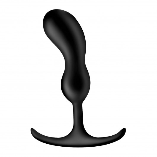 Черный массажер простаты с утяжелителями Premium Silicone Weighted Prostate Plug Medium - 16,3 см. - XR Brands - в Ростове-на-Дону купить с доставкой