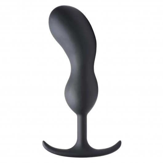 Черный массажер простаты с утяжелителями Premium Silicone Weighted Prostate Plug XL - 20,8 см. - XR Brands - в Ростове-на-Дону купить с доставкой