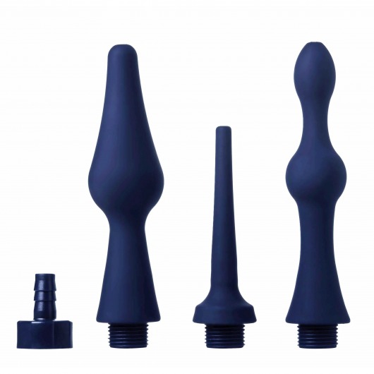 Набор из 3 универсальных насадок для анального душа Universal 3 Piece Silicone Enema Attachment Set - XR Brands - купить с доставкой в Ростове-на-Дону