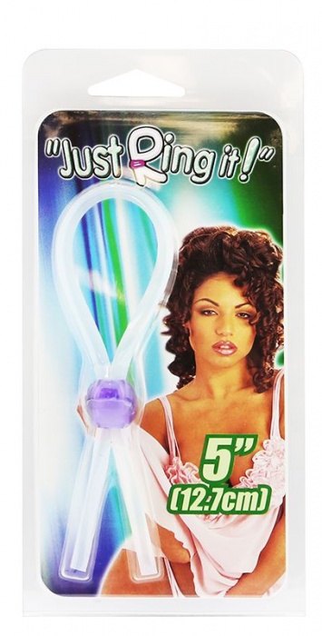 Прозрачное лассо с фиолетовой бусиной SILICONE COCK RING WITH BEAD LAVENDER - NMC - в Ростове-на-Дону купить с доставкой