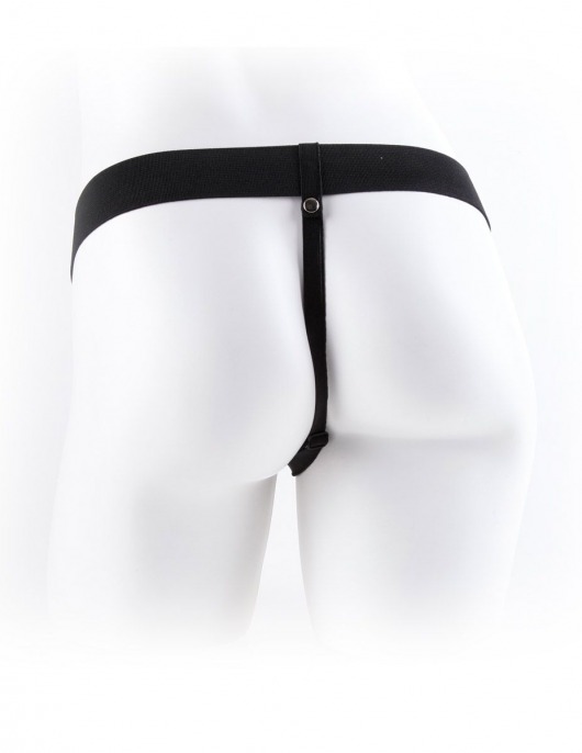 Полый страпон с креплением Vibrating Hollow Strap-On with Balls - 18,9 см. - Pipedream - купить с доставкой в Ростове-на-Дону