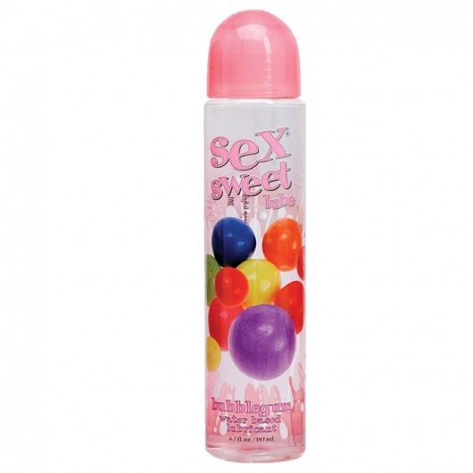 Вкусовой лубрикант Sex Sweet Lube Bubble Gum с ароматом жевачки - 197 мл. - Topco Sales - купить с доставкой в Ростове-на-Дону