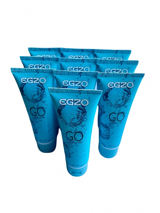 Набор из 10 пролонгирующих лубрикантов на водной основе Egzo Go (по 50 мл.) - EGZO - купить с доставкой в Ростове-на-Дону