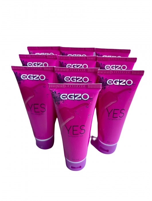 Набор из 10 согревающих лубрикантов на водной основе Egzo Yes (по 50 мл.) - EGZO - купить с доставкой в Ростове-на-Дону