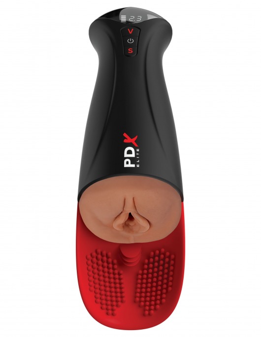 Мастурбатор-вагина в колбе с вибрацией Fuck-O-Matic Pro XL - Pipedream - в Ростове-на-Дону купить с доставкой
