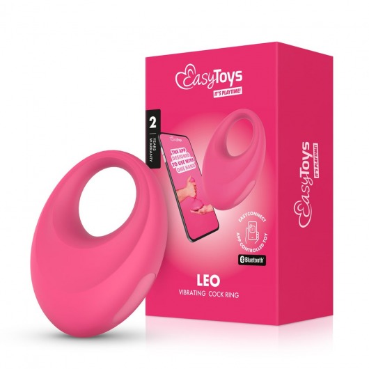 Розовое интерактивное эрекционное виброкольцо Leo - Easy toys - в Ростове-на-Дону купить с доставкой