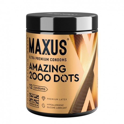 Точечные презервативы MAXUS 2000 Amazing Dots с железным кейсом - 12 шт. - Maxus - купить с доставкой в Ростове-на-Дону
