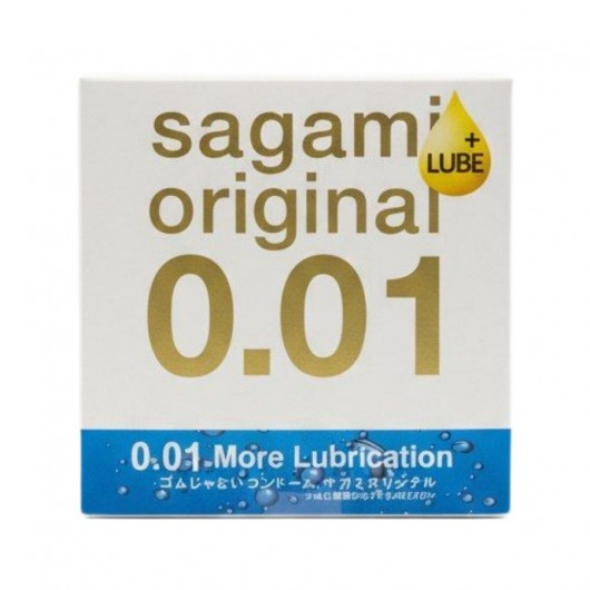 Увлажнённый презерватив Sagami Original 0.01 Extra Lub - 1 шт. - Sagami - купить с доставкой в Ростове-на-Дону