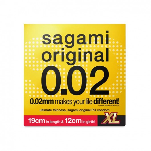 Презерватив увеличенного размера Sagami Original 0.02 XL-size - 1 шт. - Sagami - купить с доставкой в Ростове-на-Дону