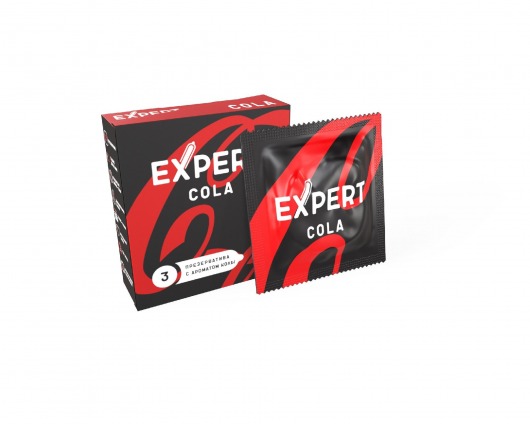 Презервативы с ароматом колы Expert Cola - 3 шт. - Expert - купить с доставкой в Ростове-на-Дону
