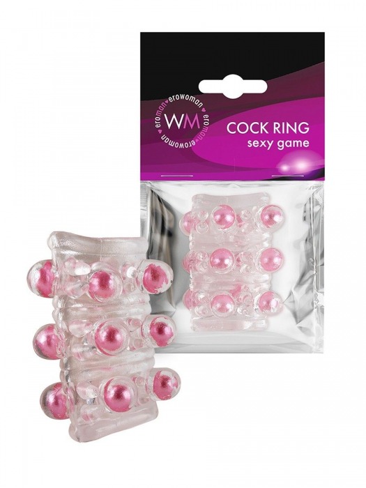 Прозрачная сквозная насадка на пенис с цветными шариками - Erowoman-Eroman - в Ростове-на-Дону купить с доставкой