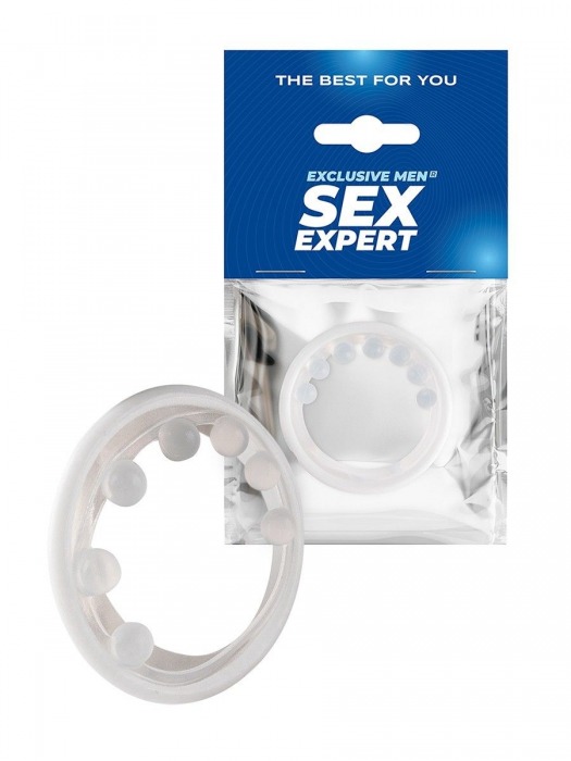 Эрекционное кольцо с мягкой стимулирующей насадкой - Sex Expert - в Ростове-на-Дону купить с доставкой