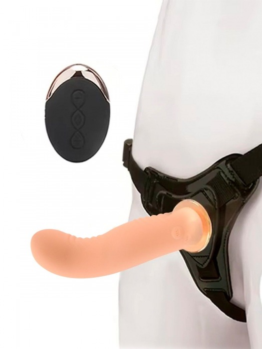 Женский вибрострапон со съемной насадкой и пультом ДУ - Erokay - купить с доставкой в Ростове-на-Дону