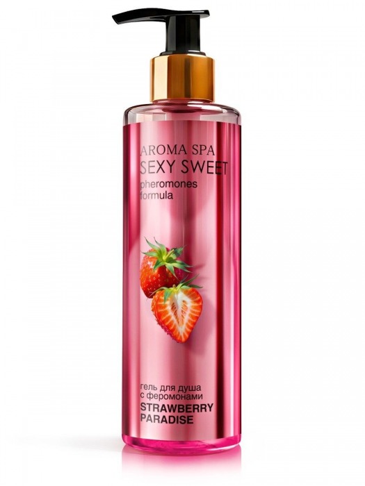 Гель для душа с феромонами и ароматом клубники Strawberry Paradise - 200 мл. -  - Магазин феромонов в Ростове-на-Дону