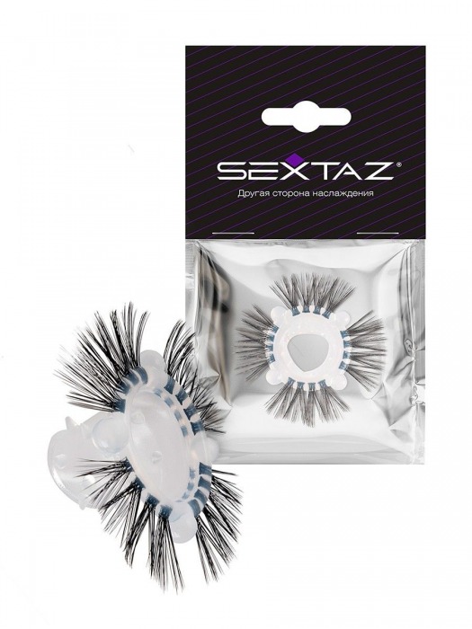 Эластичное эрекционное кольцо с черными «ресничками» - Sextaz - в Ростове-на-Дону купить с доставкой