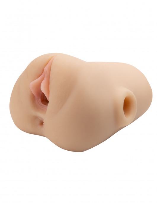 Телесный мастурбатор с вибрацией Double Pounder Vibrating Squeeze Stroker - Pipedream - в Ростове-на-Дону купить с доставкой