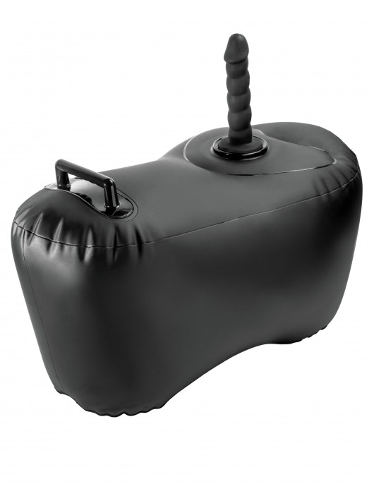 Черное надувное кресло с платформой для фиксации дилдо Body Dock Inflatable Love Seat - Pipedream - купить с доставкой в Ростове-на-Дону
