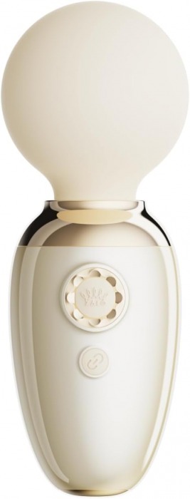 Бежевый мини-вибратор с функцией нагрева Ava - Zalo