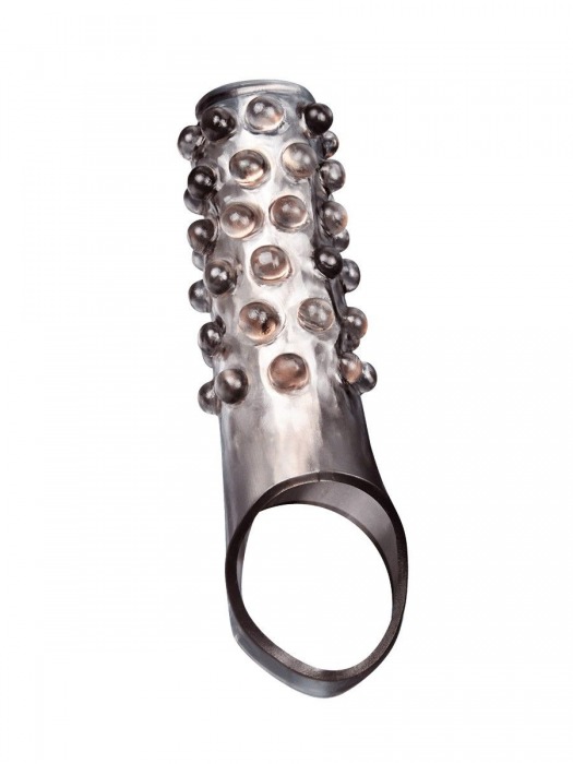 Дымчатая насадка на пенис с выпуклостями - 11 см. - Sex Expert - в Ростове-на-Дону купить с доставкой