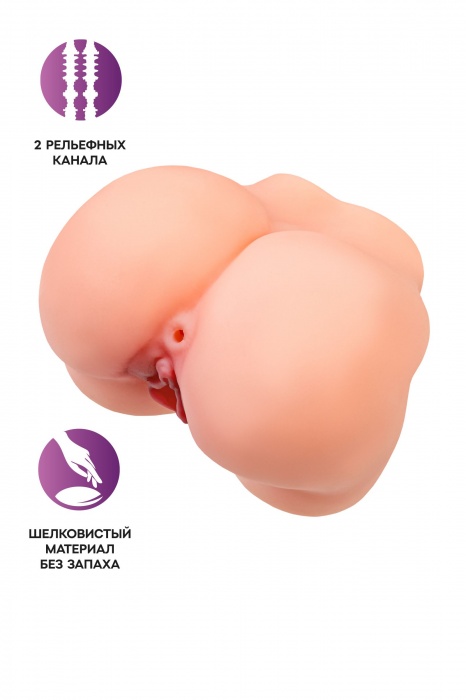 Реалистичный мастурбатор в форме попки с 2 любовными входами - No Name - в Ростове-на-Дону купить с доставкой