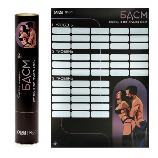 Плакат для двоих со скретч-слоем «БДСМ» - Сима-Ленд - купить с доставкой в Ростове-на-Дону