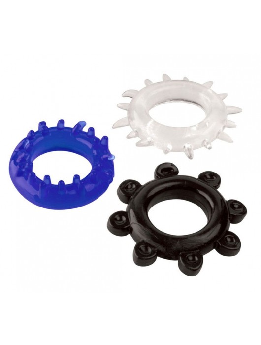 Набор из 3 эрекционных колец разного цвета и рельефа - Boys of Toys - в Ростове-на-Дону купить с доставкой