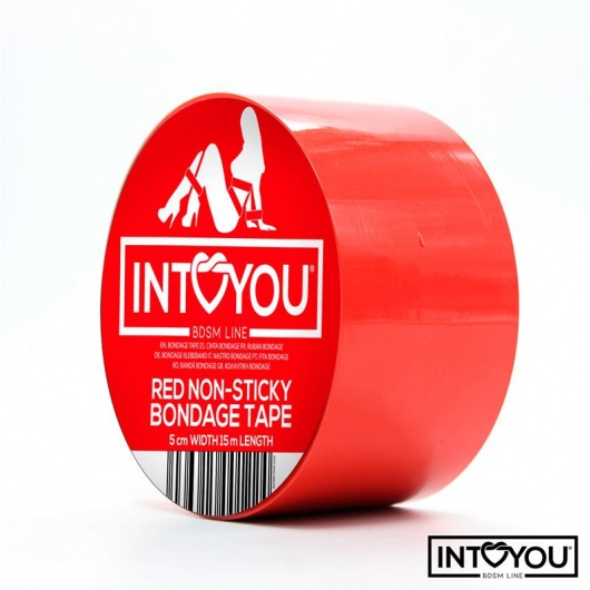 Красный скотч для фиксации Non-Sticky Bondage Tape - 15 м. - Intoyou - купить с доставкой в Ростове-на-Дону