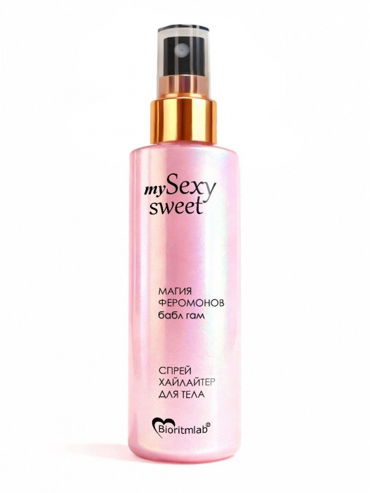 Спрей хайлайтер для тела Sexy Sweet с ароматом бабл-гам, шиммером и феромонами - 200 мл. -  - Магазин феромонов в Ростове-на-Дону