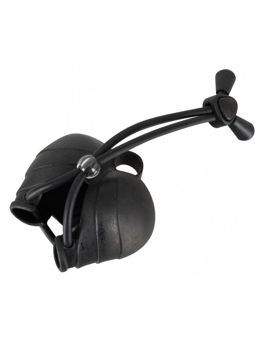 Чёрное эрекционное лассо с подхватом мошонки Bad Kitty - Orion - в Ростове-на-Дону купить с доставкой