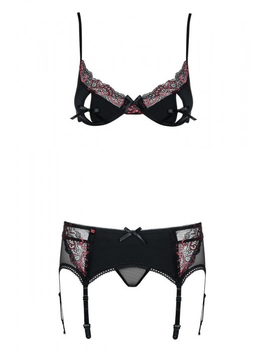 Комплект Musca с пикантными разрезами на лифе - Obsessive купить с доставкой