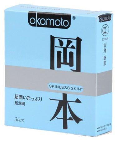 Презервативы в обильной смазке OKAMOTO Skinless Skin Super lubricative - 3 шт. - Okamoto - купить с доставкой в Ростове-на-Дону