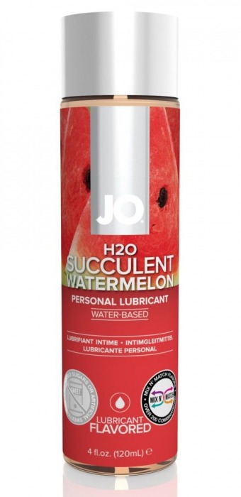 Лубрикант на водной основе с ароматом арбуза JO Flavored Watermelon - 120 мл. - System JO - купить с доставкой в Ростове-на-Дону