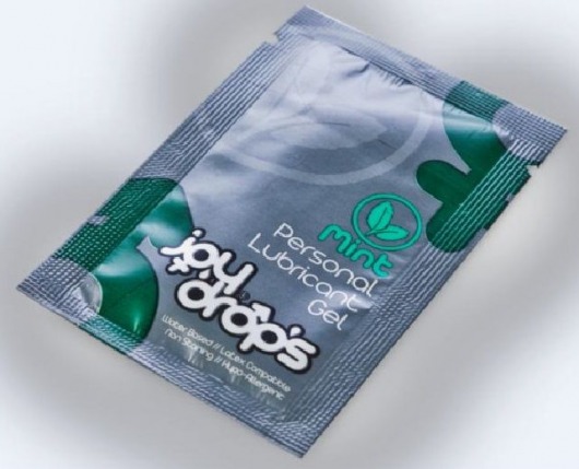 Пробник смазки на водной основе с ароматом мяты JoyDrops Mint - 5 мл. - JoyDrops - купить с доставкой в Ростове-на-Дону