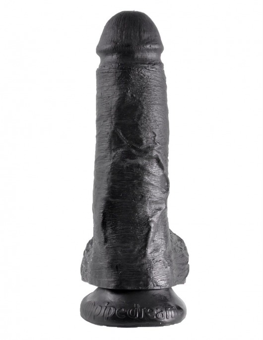 Чёрный фаллоимитатор 8  Cock with Balls - 21,3 см. - Pipedream